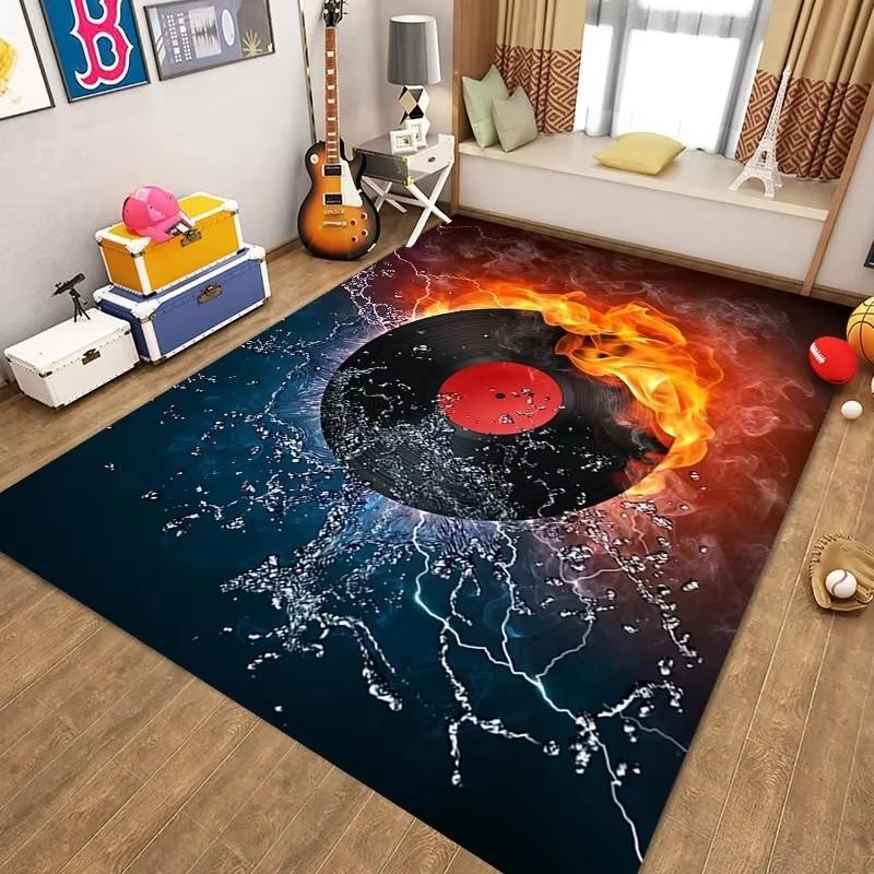Elektronische Trommelmatte Kinderteppich Wohnzimmer Couchtischmatte Schlafzimmerteppich Regal Trommeltür Matte Haus Rutschfeste Matte
