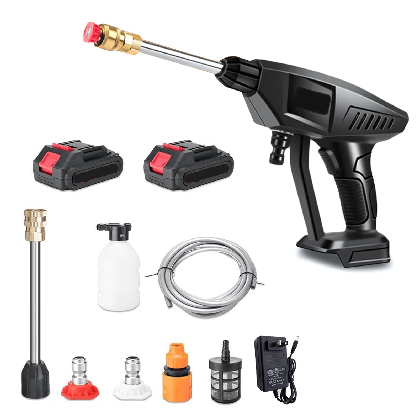 

Беспроводная мойка высокого давления, портативный аппарат высокого давления 120 фунтов на квадратный дюйм с аккумулятором и зарядным устройством 24 В US чёрный