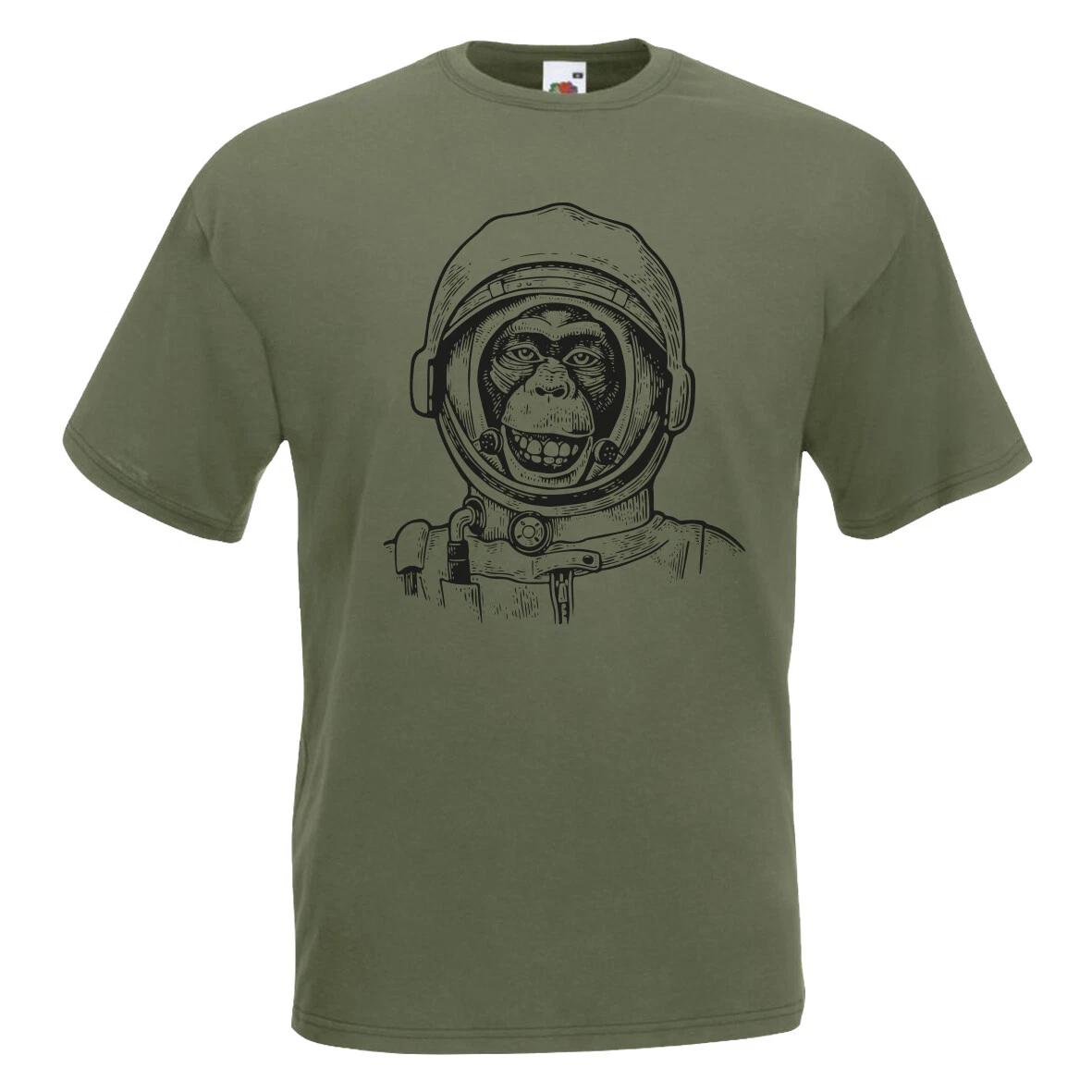 Space Chimp t-shirt Mars Rover Stars Planets telescope Ape Birthday Gift S