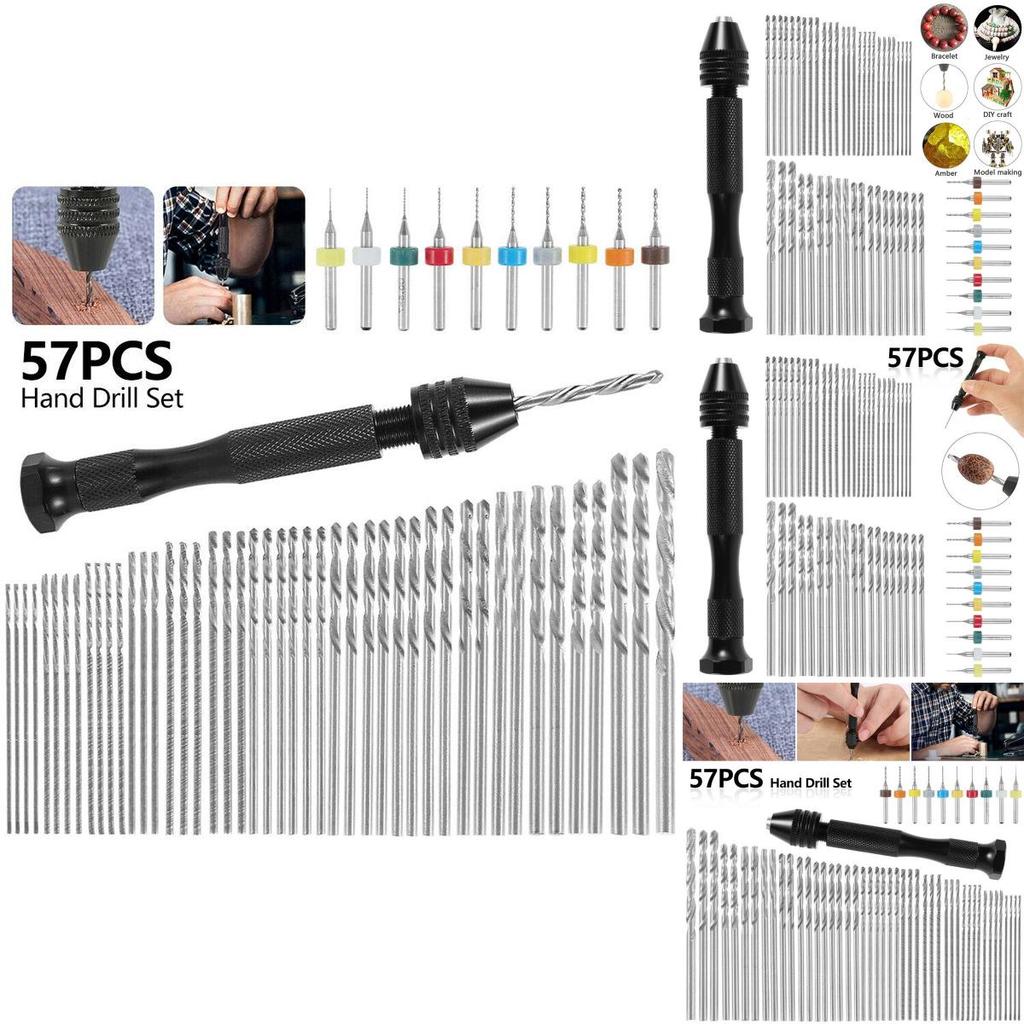 Comprehensive 57pcs Mini Micro Twist Drill Bits Set Ideal For Crafting And Wood Projects