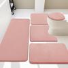 YIHOUSE Bathroom Rug Set 5 Piece, Memory Foam Bath Mat Set, Super Absorbent Bath Mats for Bathroom - Non-Slip & Washable