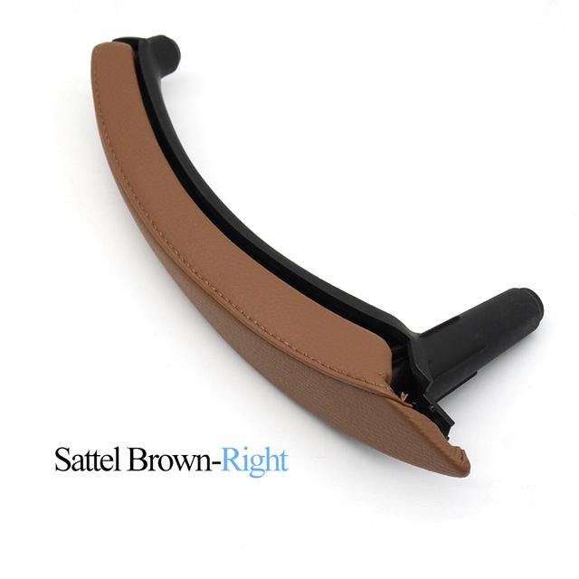 Upgraded Car Left Right Passenger Door Pull Handle with Leather Cover Trim Replacement For BMW X5 X6 E70 E71 E72 2007-2013