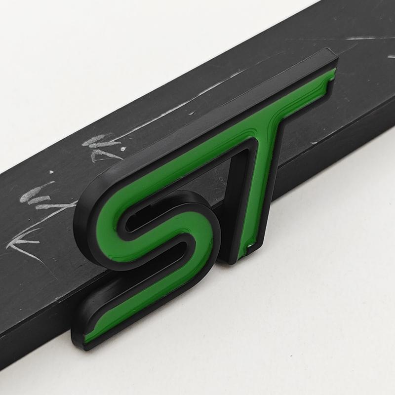 3D Metal Car Stickers STLine ST Logo Front Grille Fender Side Badge Rear Trunk Emblem For Ford Focus Mondeo Explorer Fiesta Edge QY2