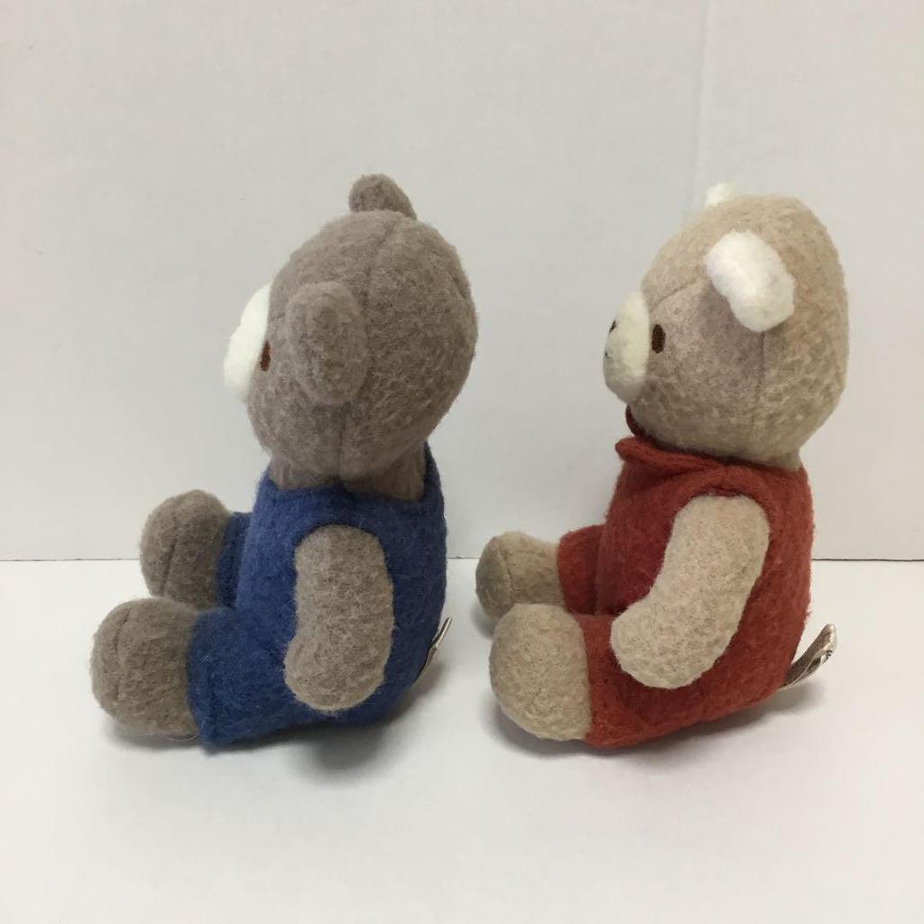 [USED] Mother Goose Forest Bear Teddy Bear Pair Plush Toy