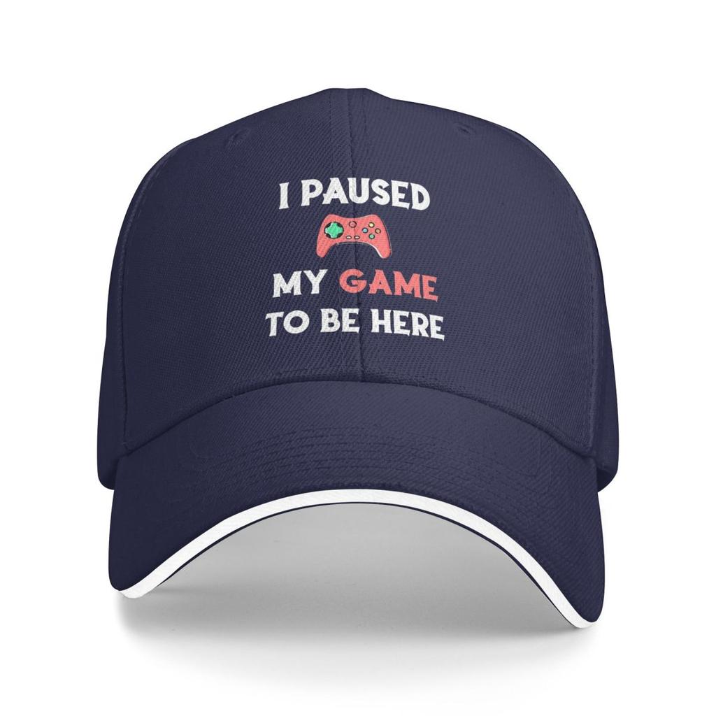 I Paused My Game To Be Here Game Controller Baseball Caps Snapback Baseball Hats Breathable Casual Casquette for Men And Women