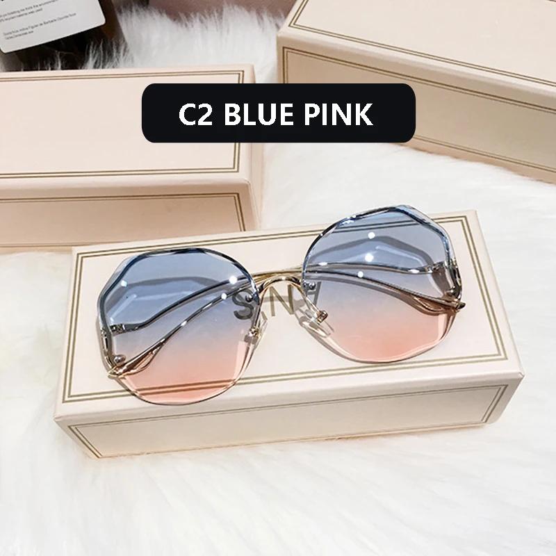 

Fashion Women Rimless Sunglasses Vintage Luxury Brand Gradient Travel Sun Glasses Oculos De Sol Female Outdoor Eyewear