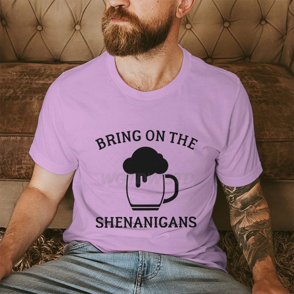 Irish Drinking Team Tshirt for Unisex St Patricks Day Beer Tee Round Neck Short Sleeve Tee Unisexs St Patricks Day Shirt