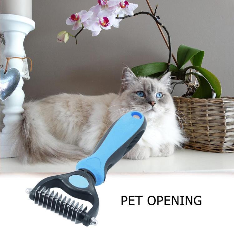 Pet Fur Knot Cutter Dog Grooming Shedding Rake Dog Cat Hair Removal Comb Pet Brush Grooming Tool Dog Supplies