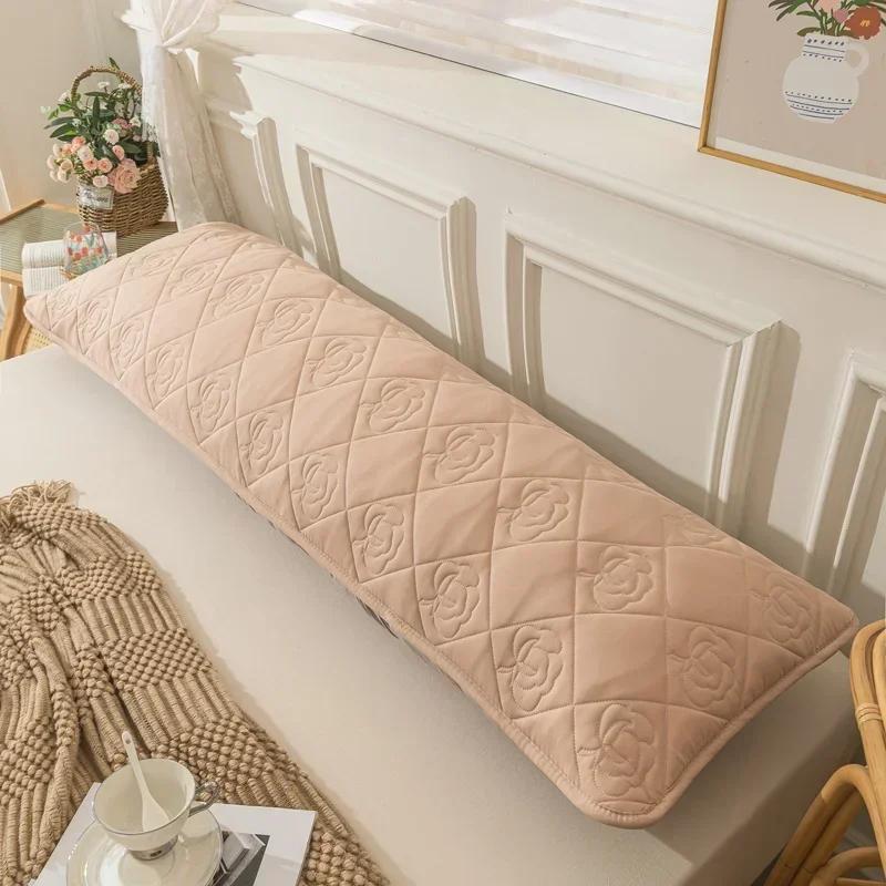 120/150/180cm Long Pillowcase Soft Polyester One-sided Quilted Hugging Pillow Cover Couple Lover Pillow Case