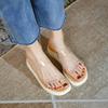 Fashion New Transparent Thick Bottom One Word Set Foot Casual Fashion To Wear Sandals