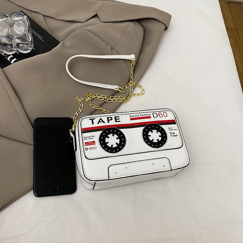 Personality Funny Radio Small Bag 2025 New Japanese Cute Girl Versatile Chain Bag Crossbody Small Square Bag