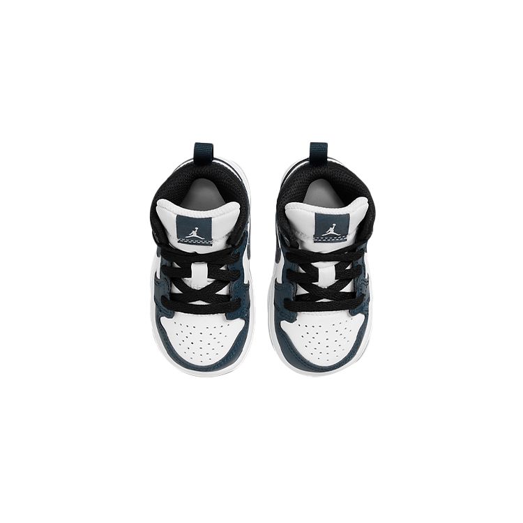 Air Jordan 1 Mid TD Armory Navy Baby Sneakers Blue Black White 640735-411