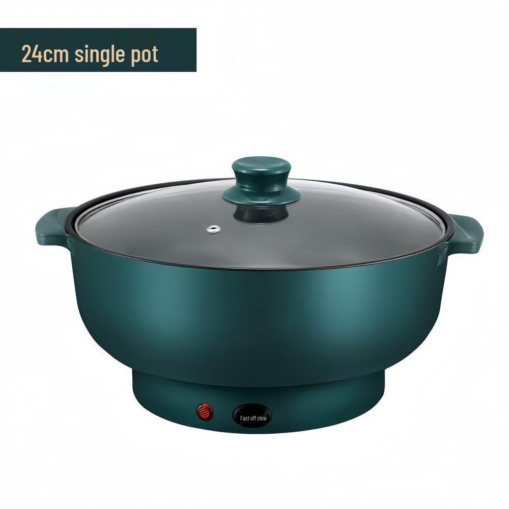 Double-Layer Electric Cooking Pot, Large Capacity, Multifunctional for Steaming, Boiling, Frying, Non-Stick, Ideal for Dorm Use