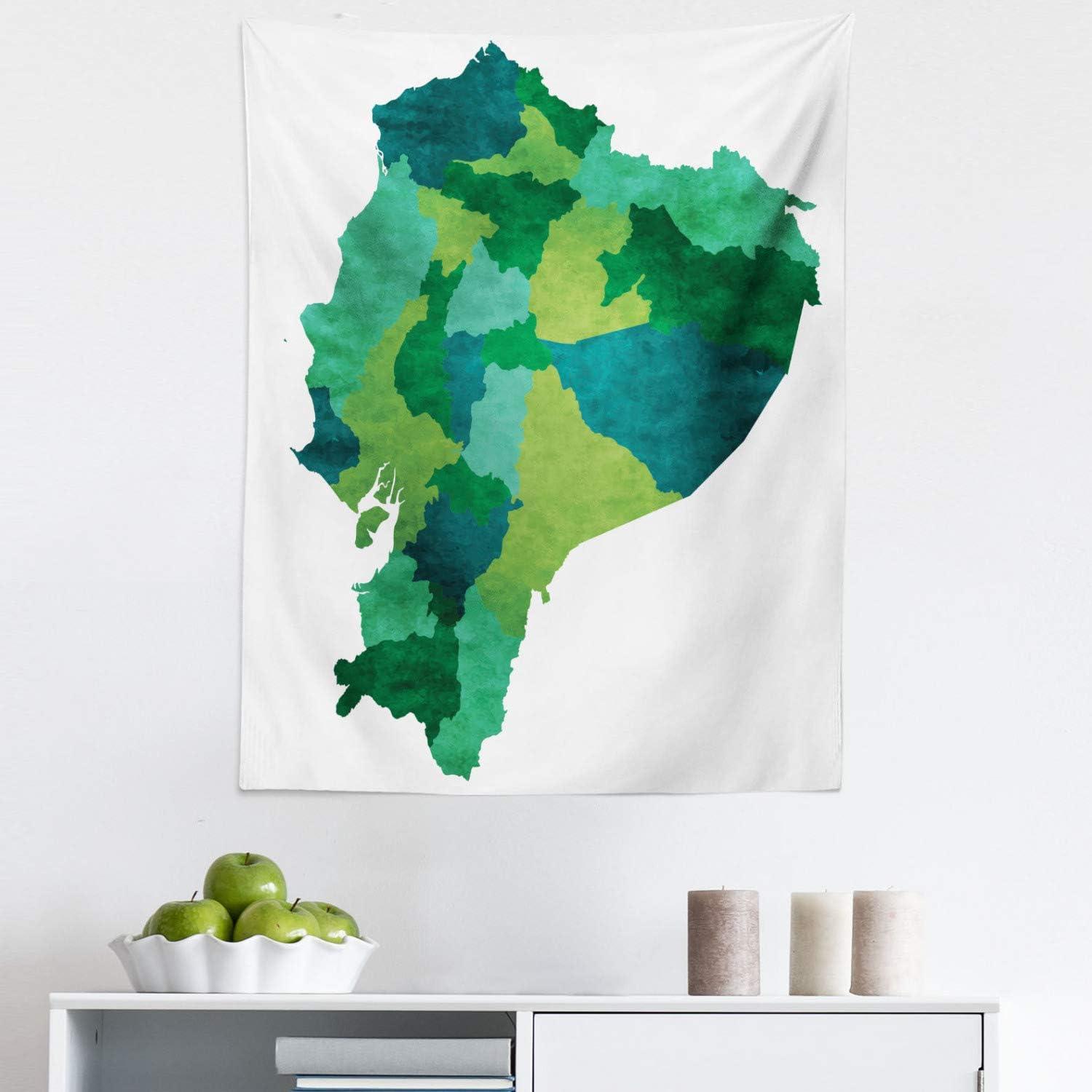 Tapestry political map of Ecuador 75x100