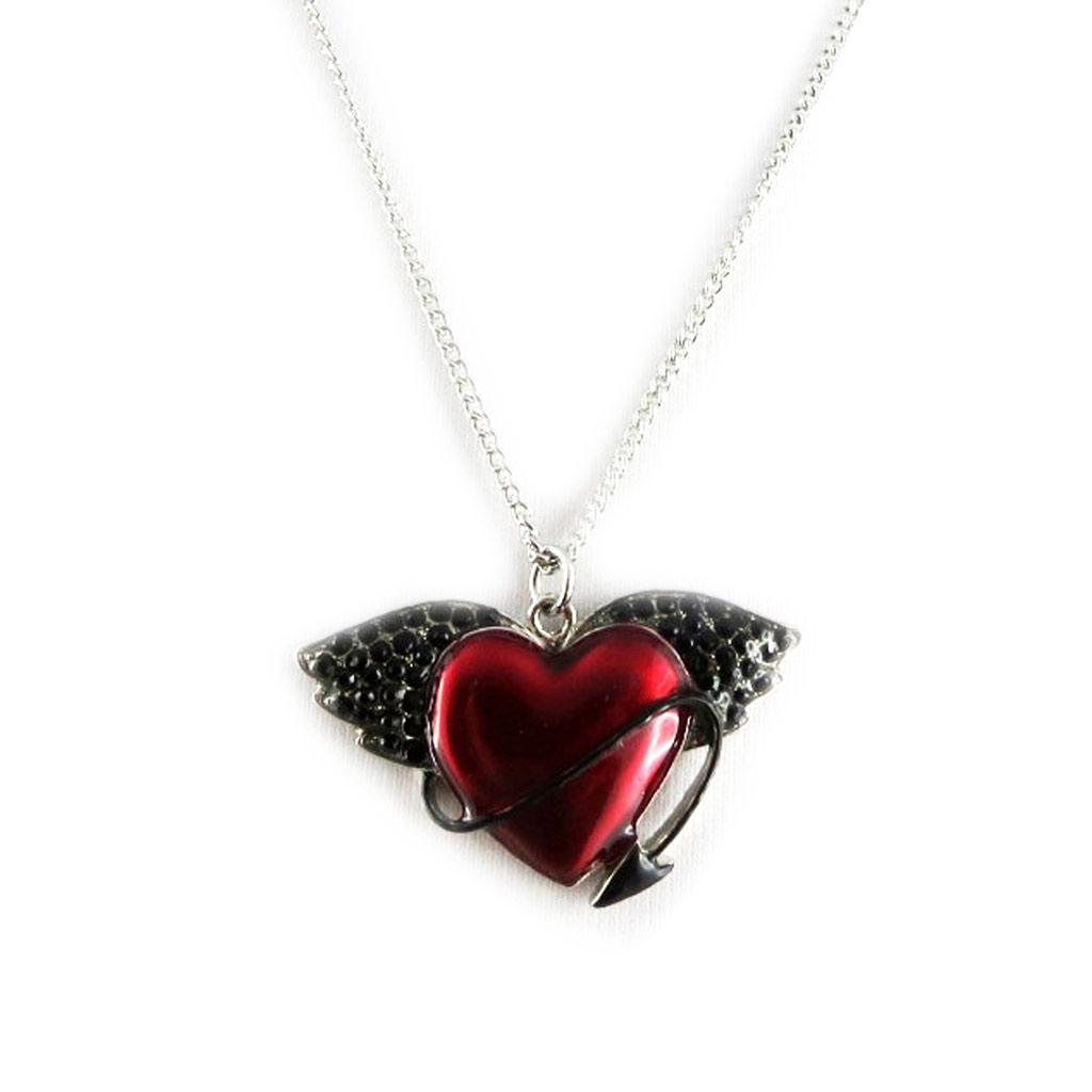 Les Trésors De Lily [L1339] - Collier créateur 'Coeur de Diablesse' rouge