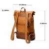 Trip Machine Backpack Pannier Classic Roll Top Motorcycle Pannier Bag Backpack - (Vintage Tan)