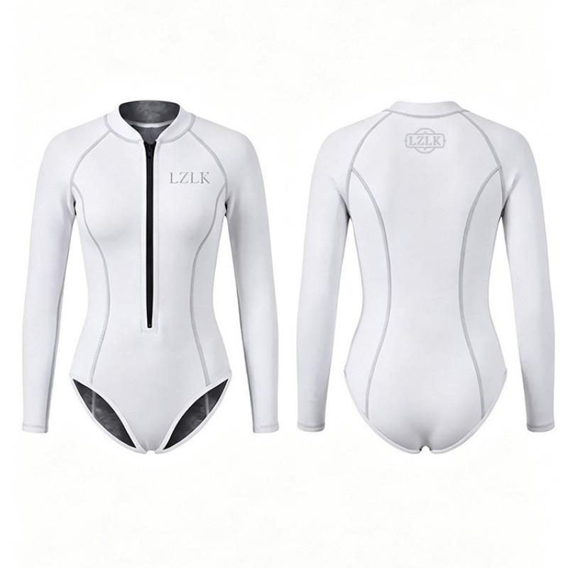 Womens 2mm Neoprene Full Body Wetsuit Snorkeling Swimming Surfing UV Protection Long Sleeve Dive Suit