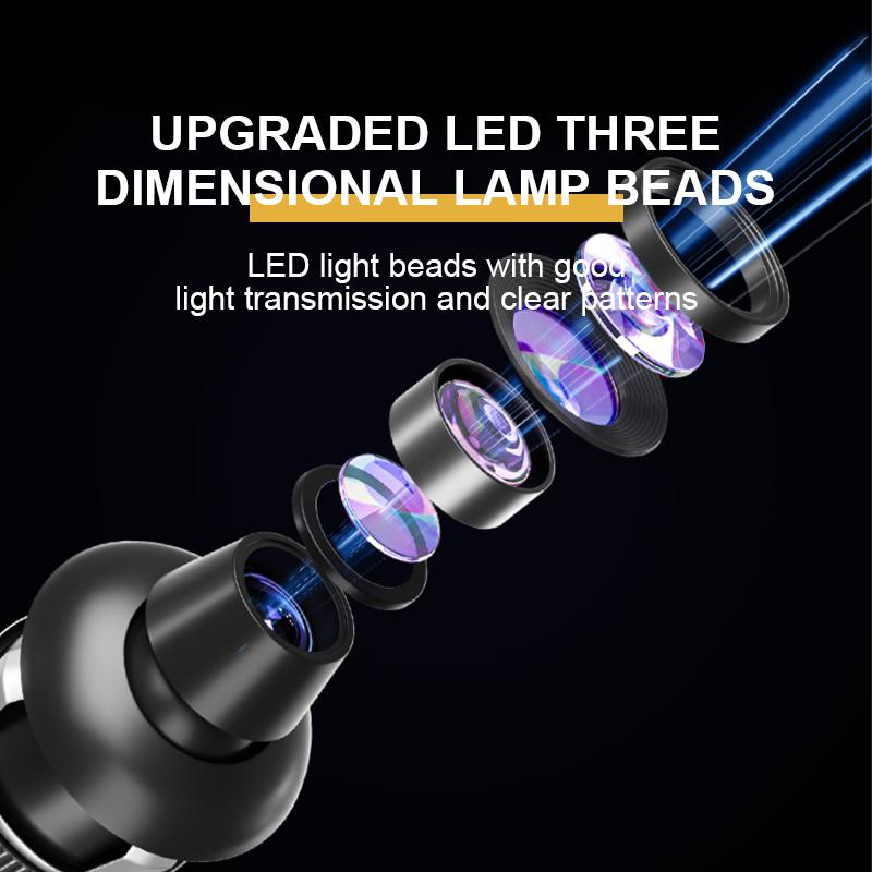 SEAMETAL 2pcs Car LED Courtesy Light Door Step Ground Angel Wing Projection Lamp