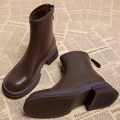 Boots Women's Autumn and Winter New Autumn and Winter Short Boots Women's Thick Heel Small Ankle Boots Thin Boots
