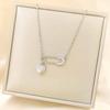 Heart Design Titanium Steel Necklace for Women - Elegant Korean Style with Full Diamond Accents