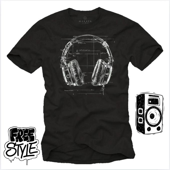 Mens T-Shirt for Music Lovers Headphones Design Hip Hop Style Gifts Boys ! SALE Unisex T-Shirt XXXL
