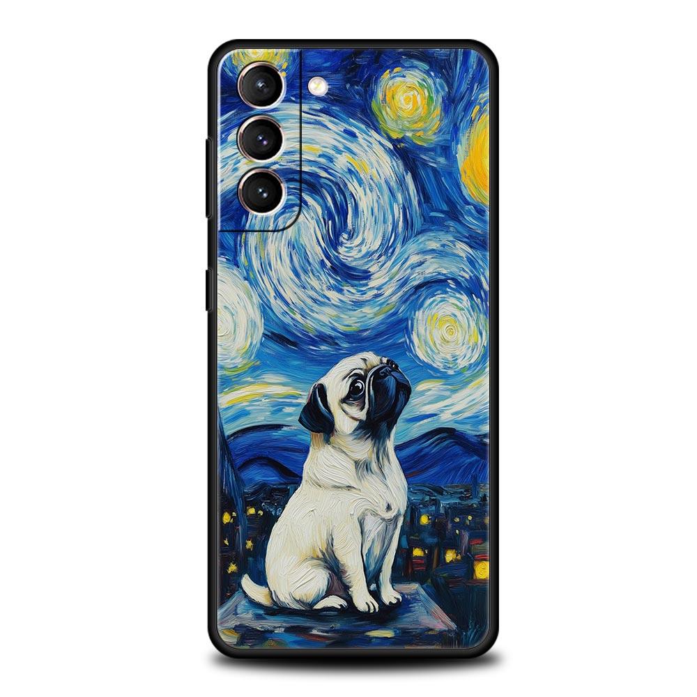 Tier Mops Nahaufnahme Handyhülle Für Samsung Galaxy S25 Edge S24 S23 S22 S21 Ultra S20 FE 5G S10 S10E S9 Plus Weiche TPU Hülle