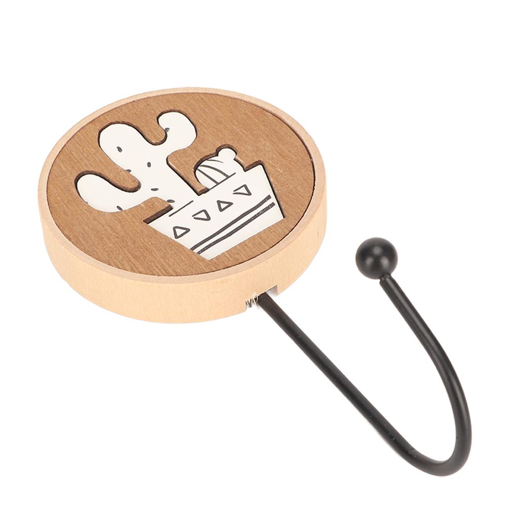 Cute Animal Wood Hooks Cartoon Strong Adhesion Polishing Wood Hooks Wall Hooks for Bedroom Kitchen