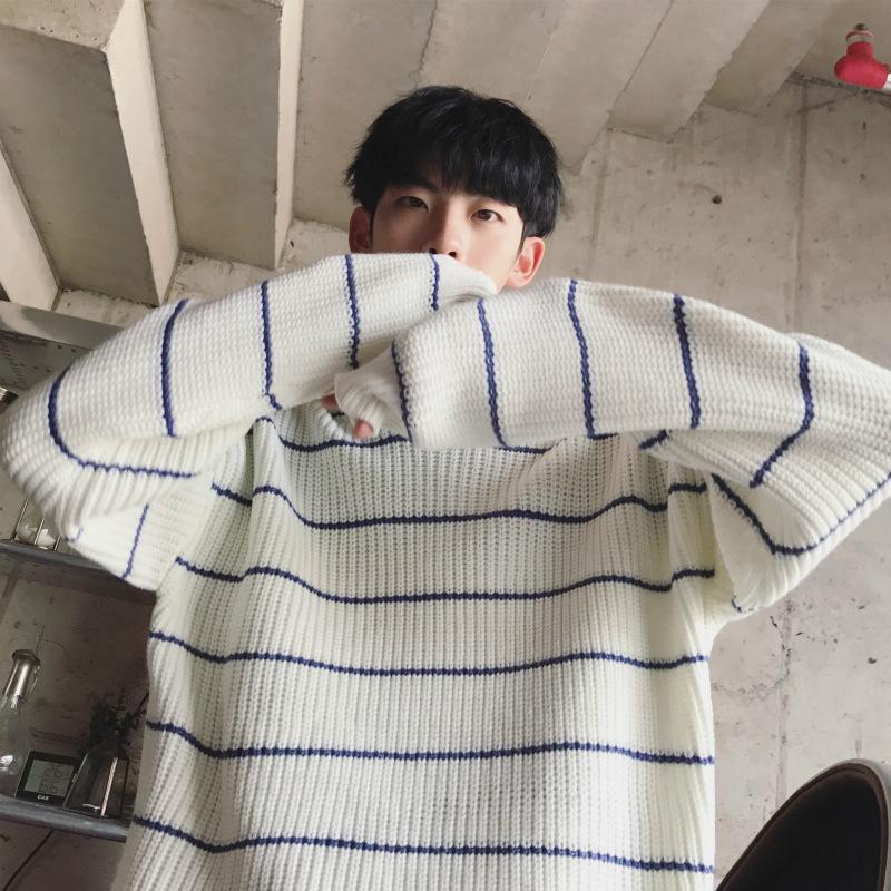 Knitted Striped Vintage Sweater Men Clothes Pullover Men Sweater Casual Men's Sweater Knit M-2XL New Arrivals