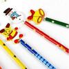 4 STÜCKE Kreative Schreibwaren Kinder Schulbedarf Niedlichen Cartoon Holz Weihnachten Gummihülse Bleistift Weihnachtsgeschenk