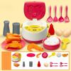 Kids Cooking And Baking Playset Simulation Rice Cooker Microwware Gas Refrigerator Toy Pretend Play Kitchen For Boys & Girls