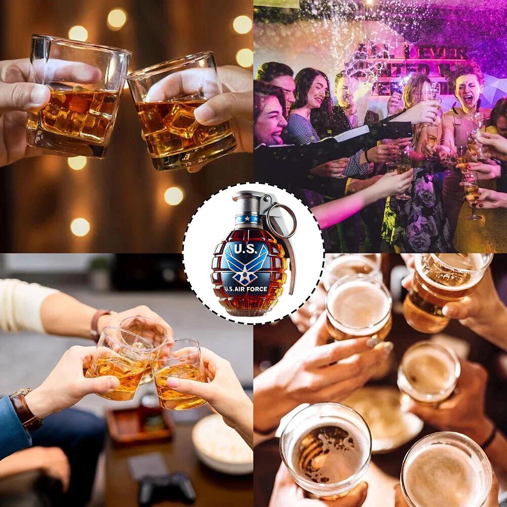 Vojenská Ruční Láhev na Whisky Gravírovaná Tvar Ruky Socha Whisky Dekorace Domů Pro Bar Koktejlový Win M8L4