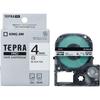 King Jim Original Tepra PRO Bandkassette 4mm Weißer Text 8m Länge SS4K Etikett/Schwarz