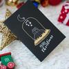 Muguang Black Exquisite Hot Stamping Creative Christmas Thank You Greeting Card with Envelope