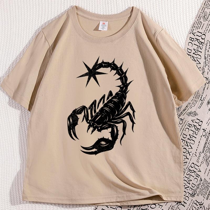 Y2K Scorpion T Shirt Unisex Women Y2k Graphic Tees Funny Cotton Short Sleeve Round Neck Tshirt Women Streetwear High Quality Tops
