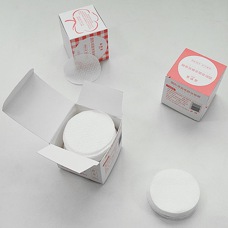 Box of 100 Thin Round Disposable Cosmetic Cotton Pads for Makeup Removal