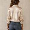 Women's Casual Long Sleeve Lapel Collar Shirt Fit for Everyday Wear