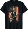 Vintage Abraham Lincoln Abe Lincoln Speelt Gitaar Vlag van de VS T-shirt