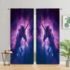 Colorful Unicorn Horse Mermaid Girl Children Window Curtain Blinds Living Room Kids Bedroom Kitchen Door Home Decor Bathroom2Pcs