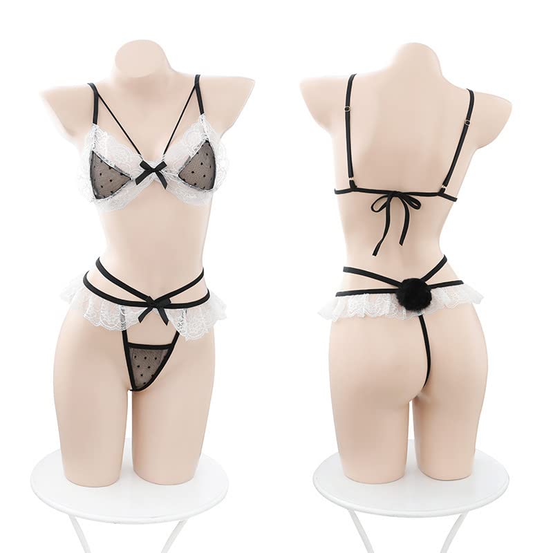 Sheer Bunny Girl Cosplay Sexy Lingerie Set for Halloween Events [AQURAD] 5-piece
