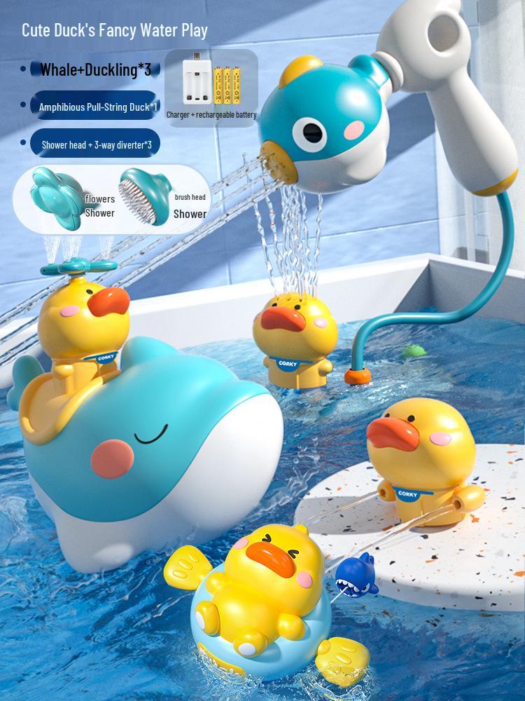 Little Yellow Duck Bath Toys for Kids - Water Play Shower Fun for Boys and Girls