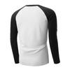 Men's Slim Fit Crew Neck Color Block Long Sleeve T-Shirt.