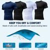 Gojo Print Compression Shirt for Men Sporty Athletic Quick Dry Tshirt Tops Gym Workout Running Baselayers Undershirts Rash Guard