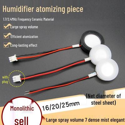 Ultrasonic Humidifier Oscillator: Microporous Ceramic Transducer with Steel Sheet (20/25MM)