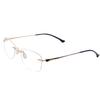 RSINC Monture sans cerclage/Lunettes/Lunettes, Optique, Sur ordonnance, Pour hommes et femmes, Doré-Noir- BR-2 N1 TE-E95I-YQ5L