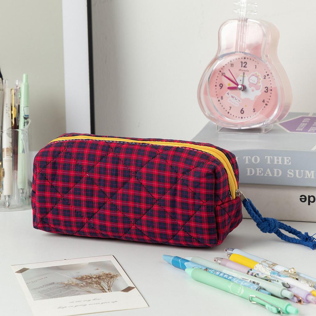 Pattern Lattice Storage Bag Pencil Case For Students Gift Lightweight Portable