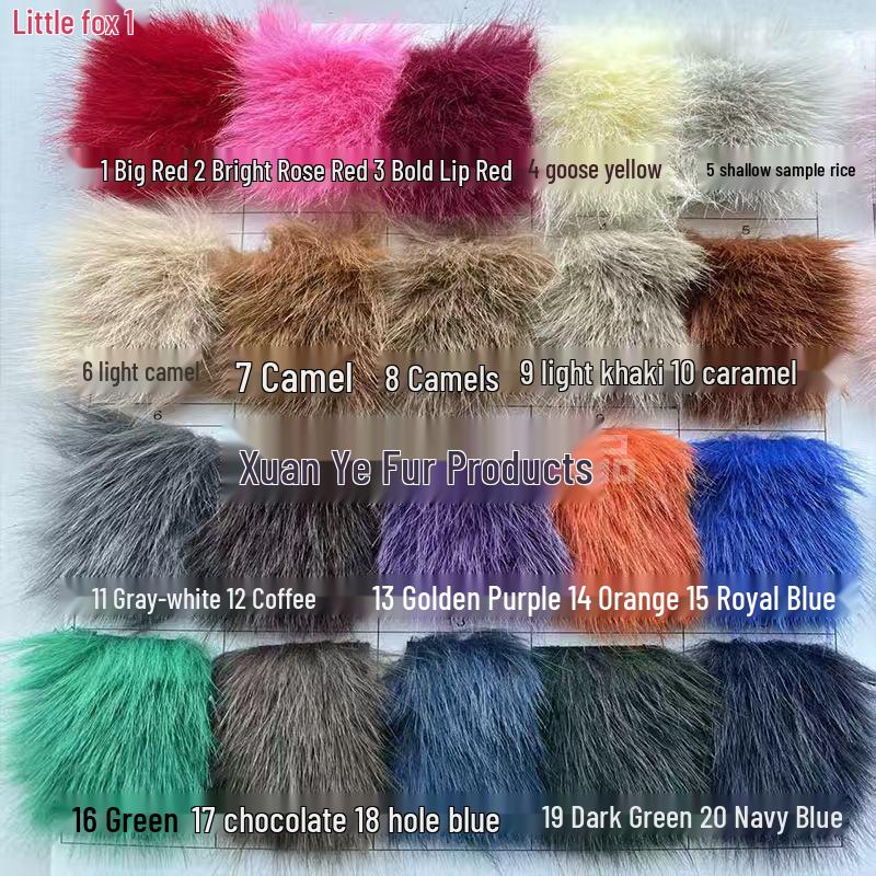 25cm Faux Fox Fur Tail Pendant Keychain for Bags & Accessories