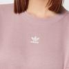 Adidas Originals Simple Casual Sports Round Neck Drop Shoulder Short Logo Sweatshirt Women sweatshirt Pink HF7480
