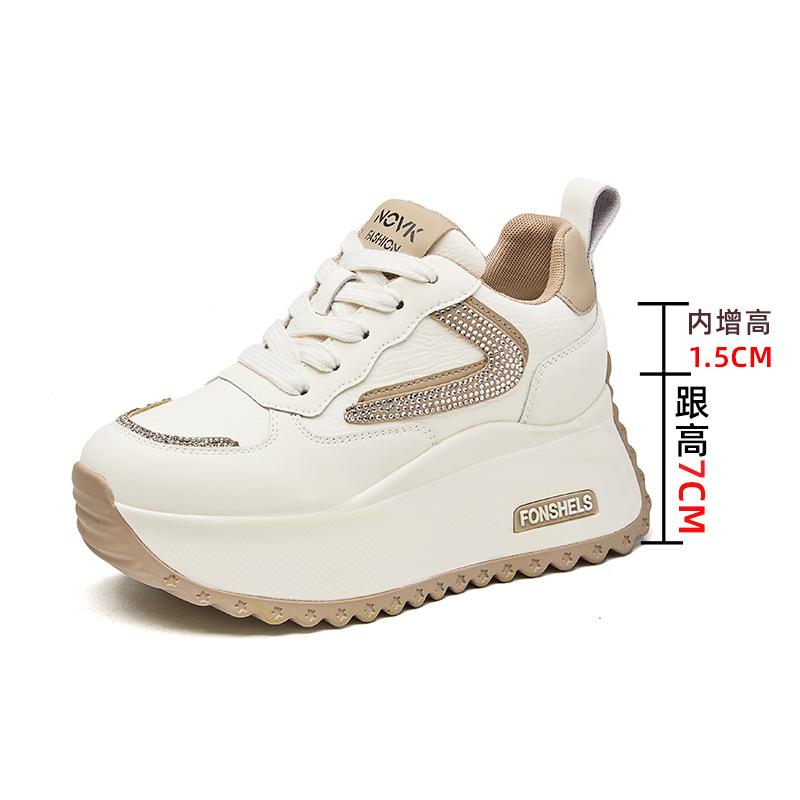 

Осенние кроссовки для папы, женская повседневная обувь, толстая подошва, увеличенная высота, белые кроссовки Форрест Гамп 34