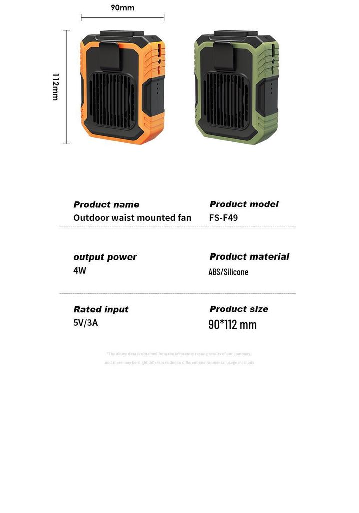 Portable USB Cross-body Waist and Neck Fan for Outdoor Use