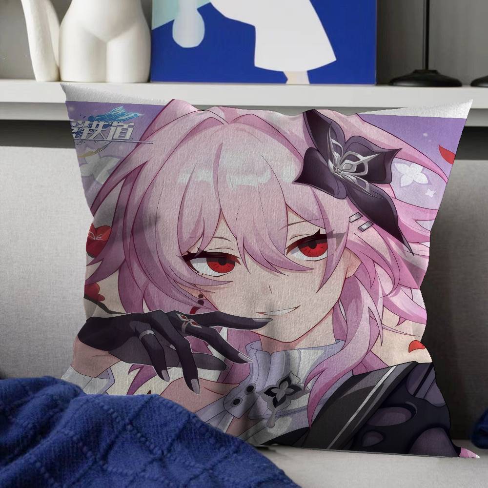 

Игра Honkai Star Rail Evernight Наволочка Подушка-плед для автомобиля Чехол на подушку для дивана автомобиля Рождественский подарок 40x40см 45x45см 30x30 cm
